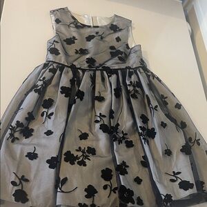 Pippa & Julie Black Floral Kids Dress